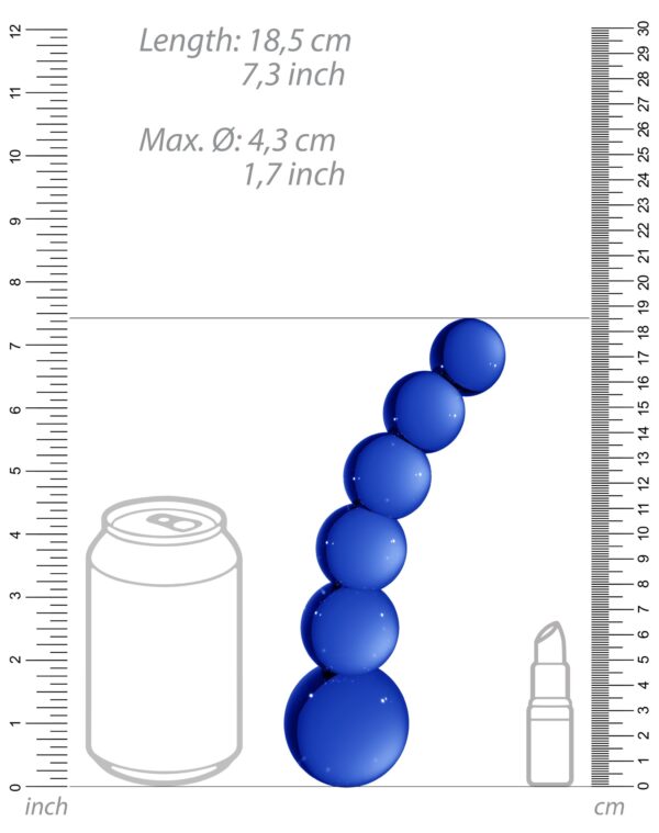 Gode en verre Planets Bleu 18 x 4.3 cm – Image 7