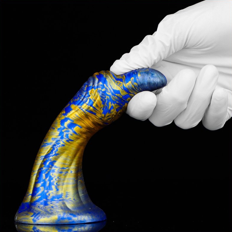 Gode Fantasy Dukix 12 x 3.5cm Bleu-Doré – Image 3