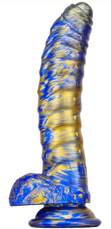 Gode Fantasy Gasix 16 x 4cm Bleu-Doré – Image 2