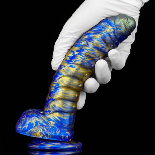 Gode Fantasy Gasix 16 x 4cm Bleu-Doré – Image 3