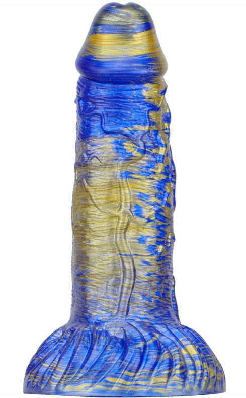 Gode Fantasy Gentax 16 x 5cm Bleu-Doré – Image 2
