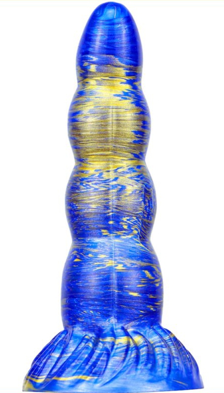 Gode Fantasy Scopio 17 x 5cm Bleu-Doré – Image 2