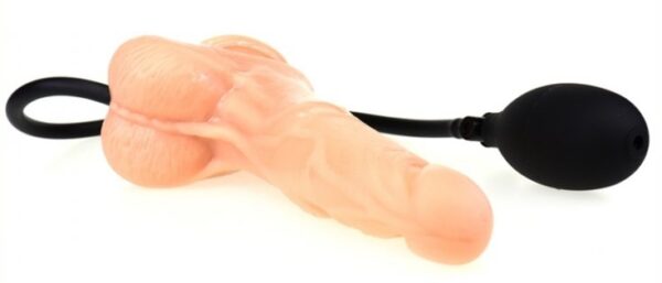 Gode gonflable Inflat 14 x 4.5cm Flesh – Image 3