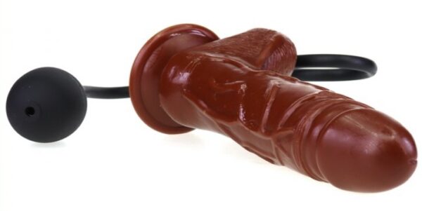 Gode gonflable Inflat 14 x 4.5cm Marron – Image 2