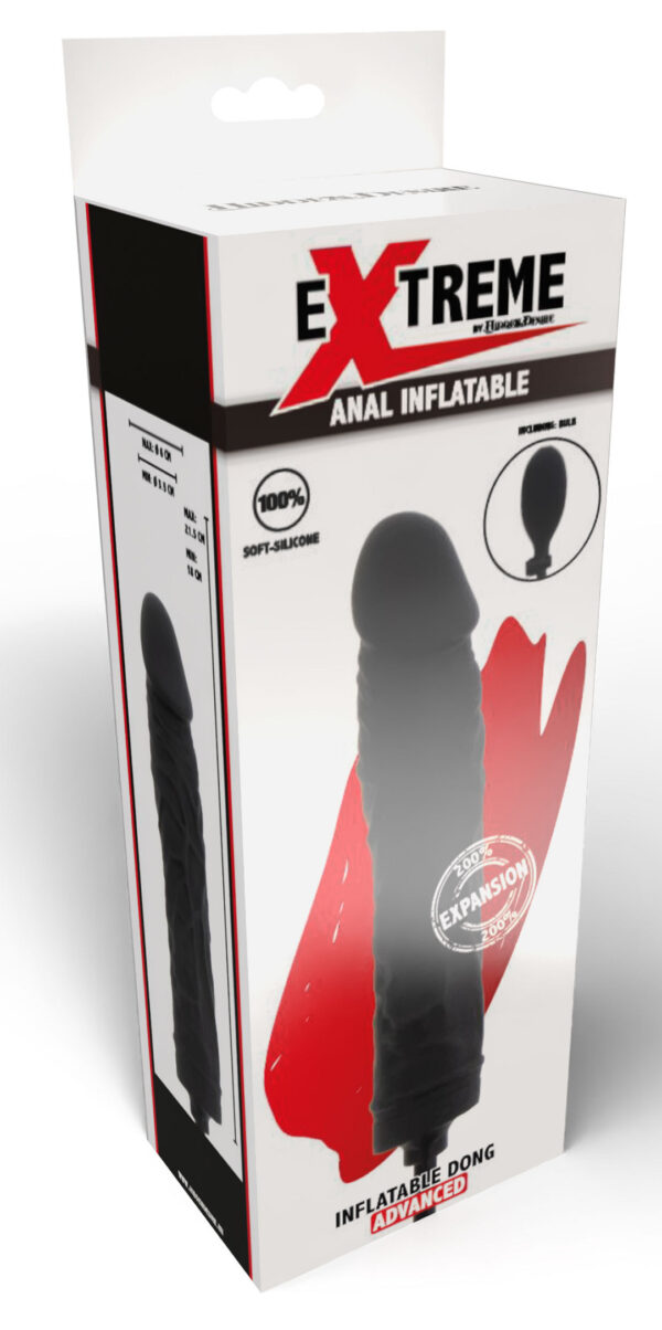 Gode gonflable Inflat Dong Advanced 18 x 3.5 cm Noir – Image 2