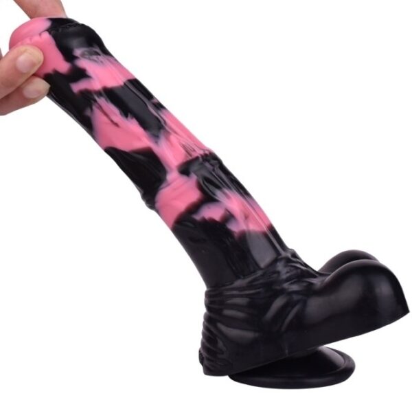 Gode Horse Hurulf S 18 x 4.7cm Noir-Rose – Image 7