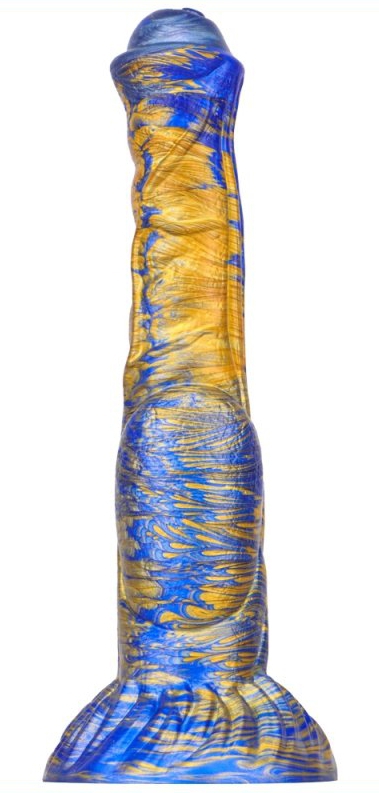Gode Jumbox 21 x 5.5cm Bleu-Doré – Image 2