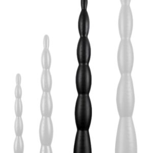 Gode long Scale Beads L 50 x 5cm Noir