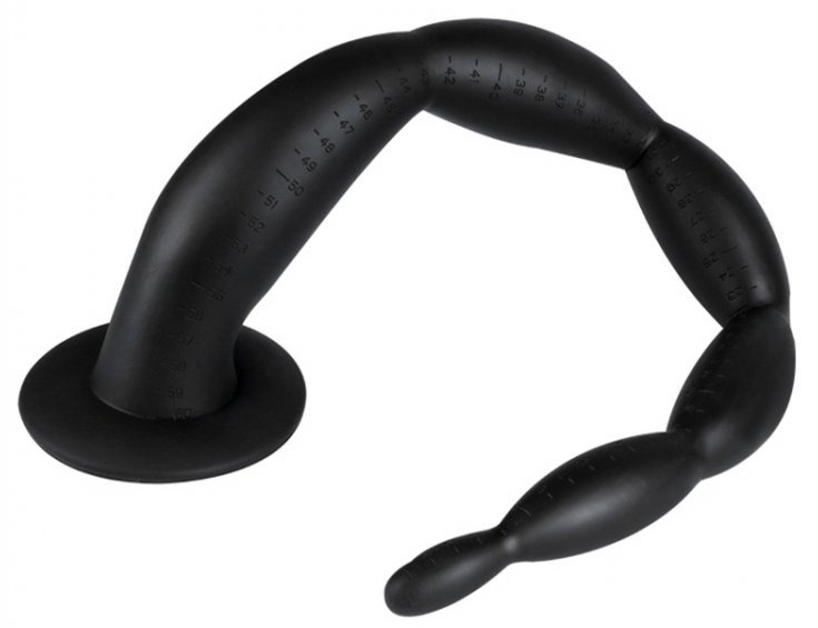 Gode long Scale Beads M 40 x 4cm Noir – Image 2