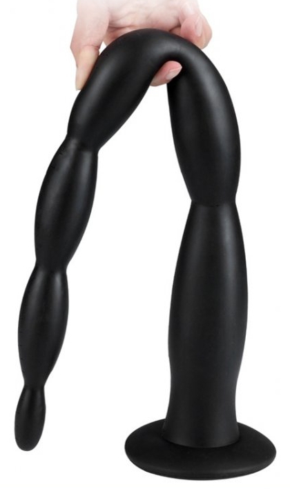 Gode long Scale Beads M 40 x 4cm Noir – Image 3