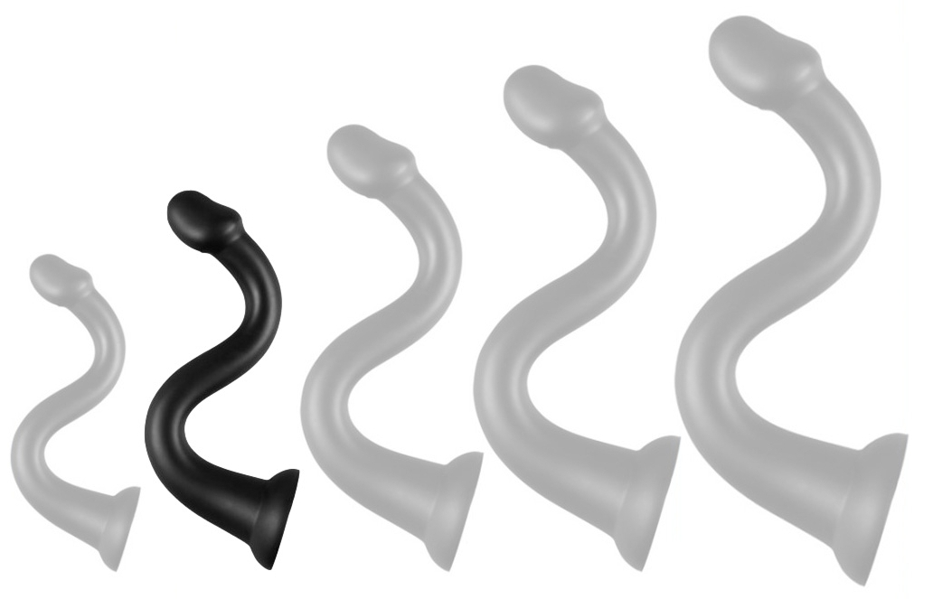 Gode long Whale Dildo M 40 x 5.5cm - Pointe 4.6cm Noir – Image 3