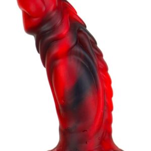 Gode monster Squax 18 x 5.5cm Noir-Rouge