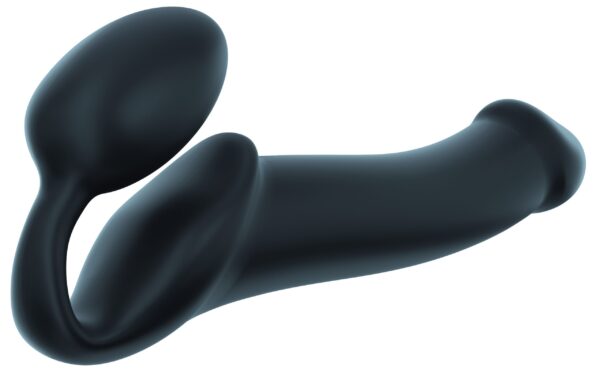 Gode + Plug STRAP-ON-ME Bendable L 16 x 3.7 cm Noir – Image 3