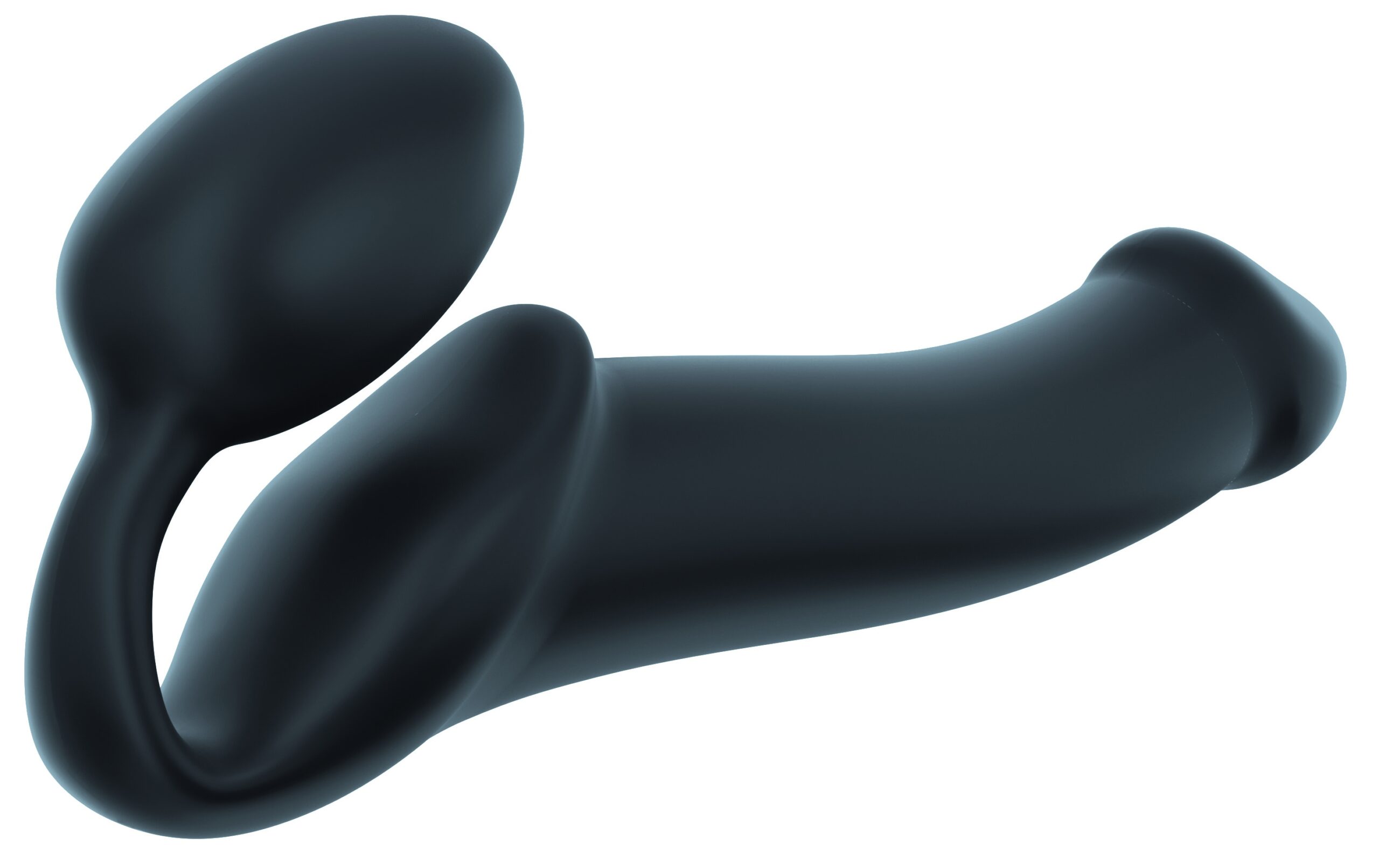 Gode + Plug STRAP-ON-ME Bendable L 16 x 3.7 cm Noir – Image 3