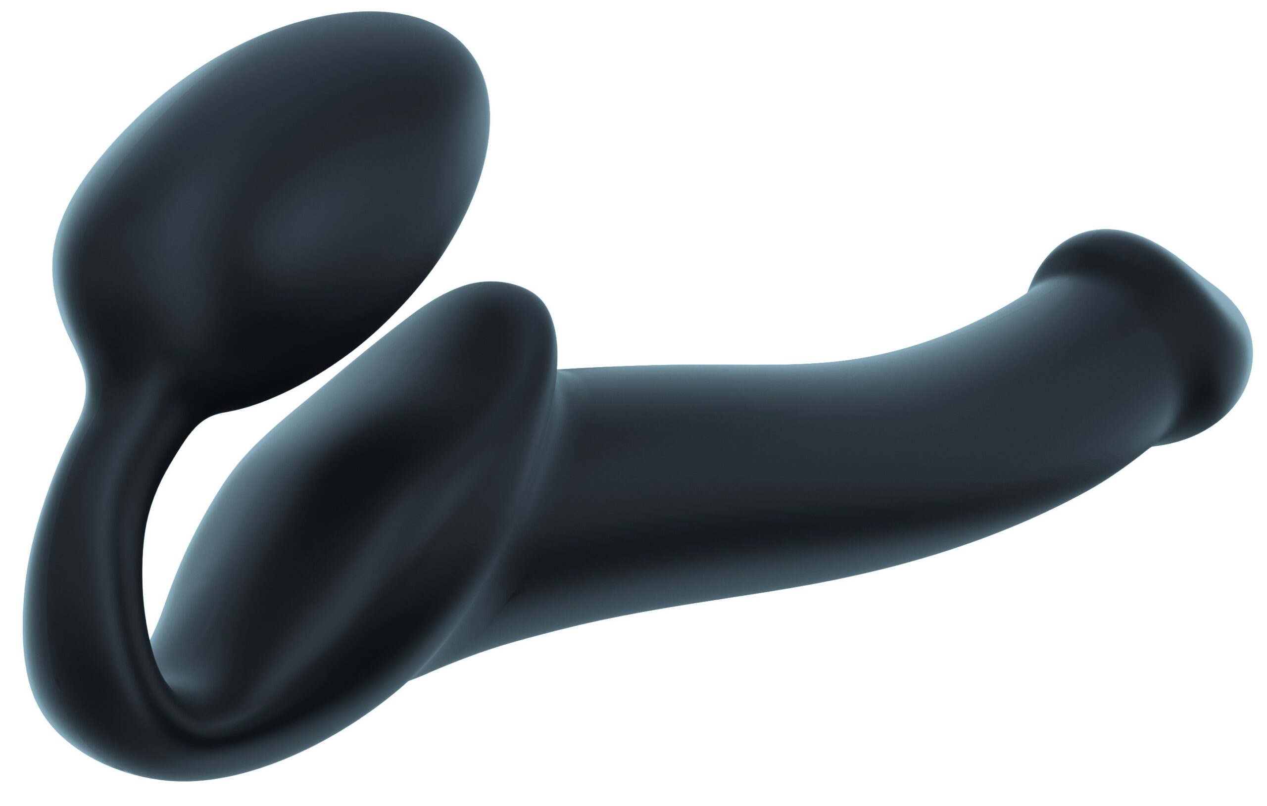 Gode + plug STRAP-ON-ME Bendable M 16 x 4 cm Noir – Image 3