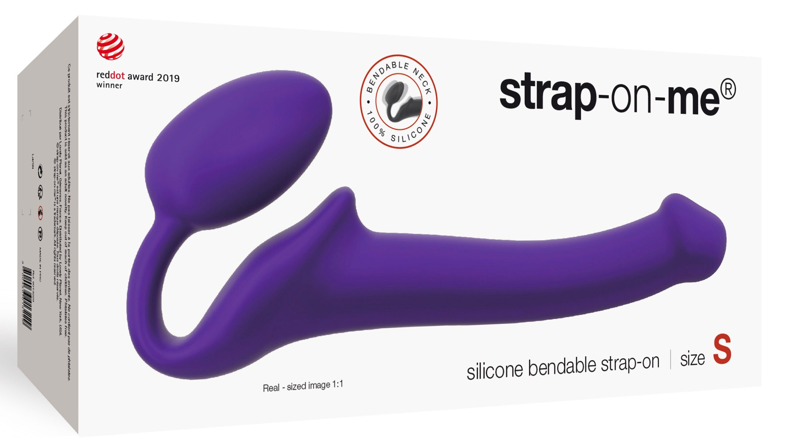 Gode + Plug STRAP-ON-ME Bendable S 15 x 3.5 cm Violet – Image 2