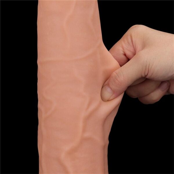 Gode réaliste avec bourses Sliding Skin 26 x 6cm – Image 3