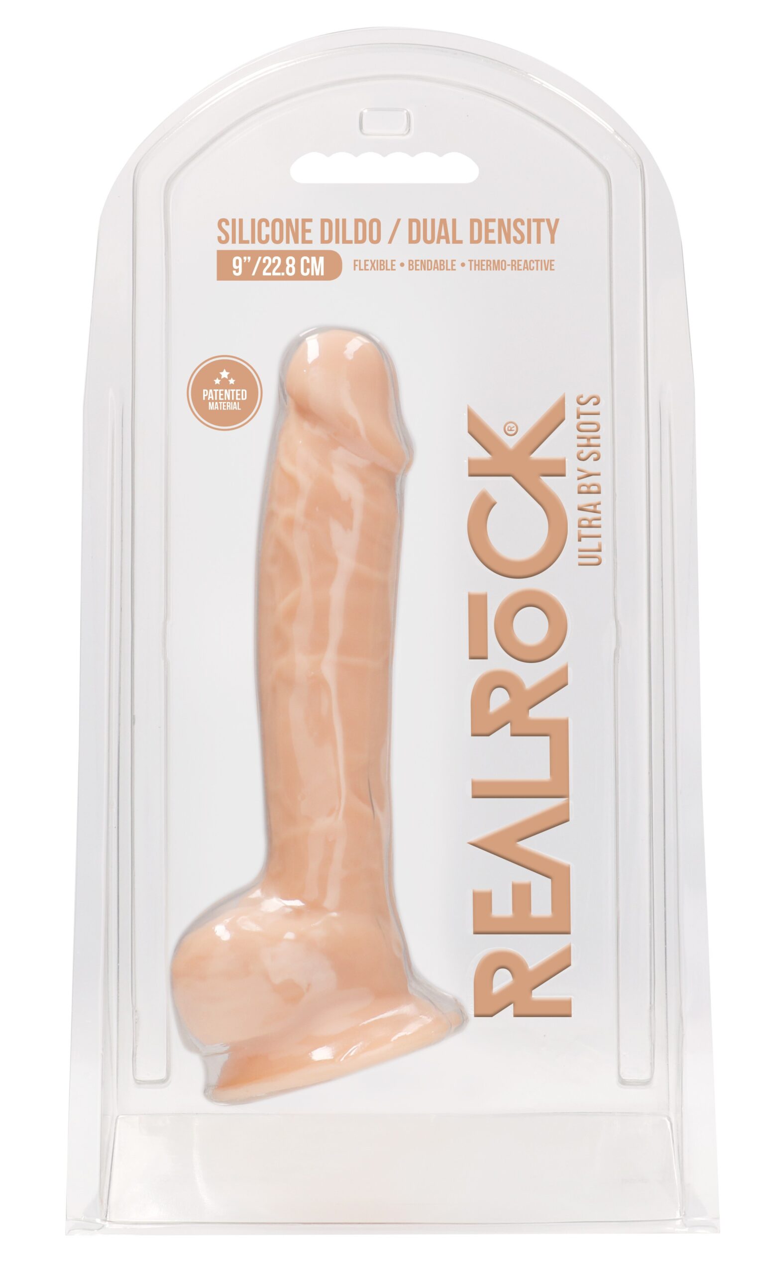 Gode réaliste Realrock ventouse 18 x 4.5 cm – Image 2