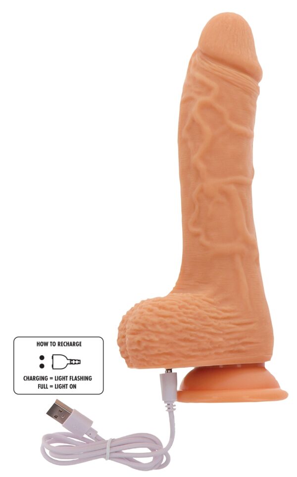 Gode réaliste vibrant à poussée Naked Real 16.5 x 4cm – Image 4