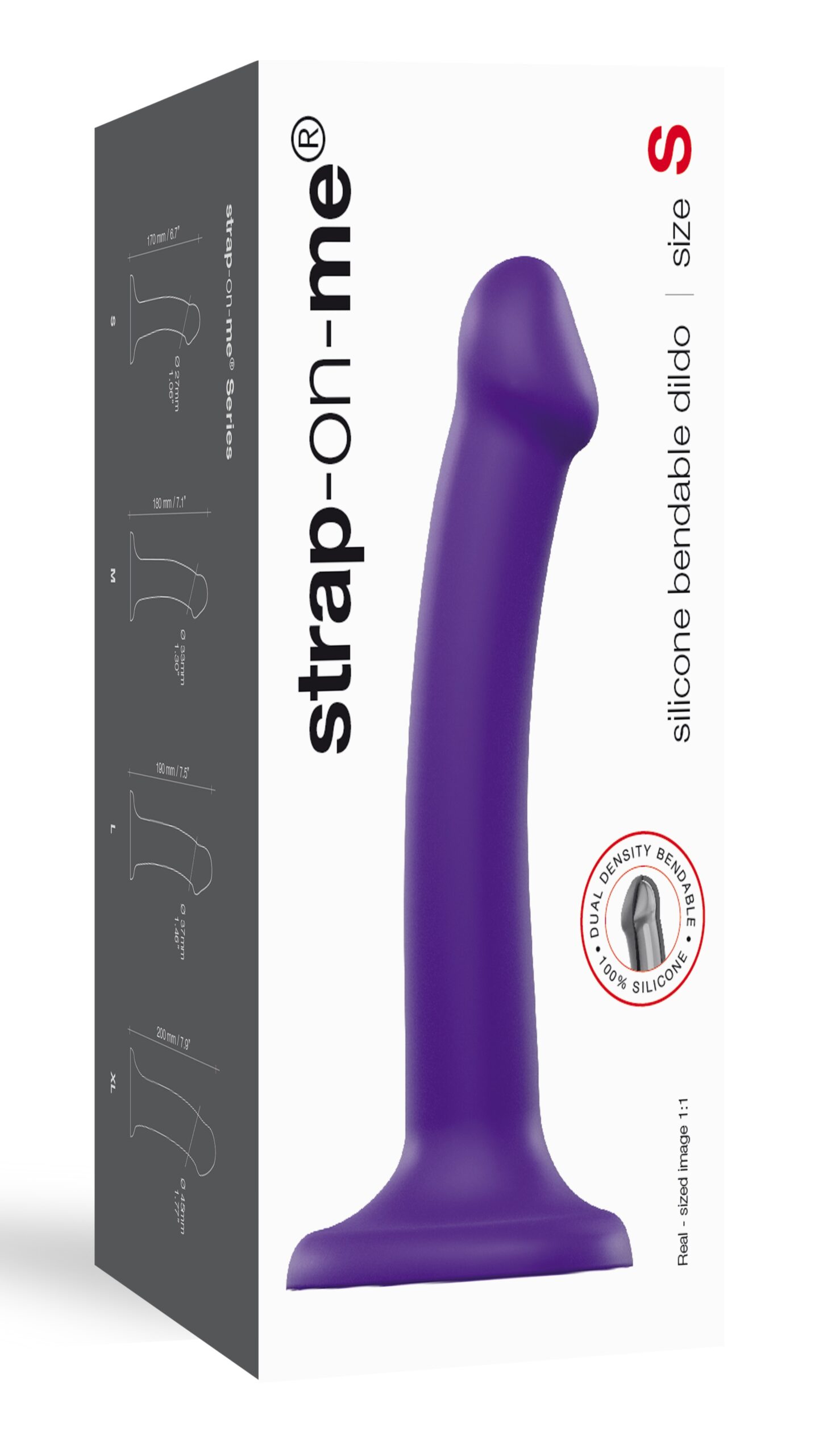 Gode Strap-On-Me Bendable S 15 x 3.5 cm Violet – Image 2