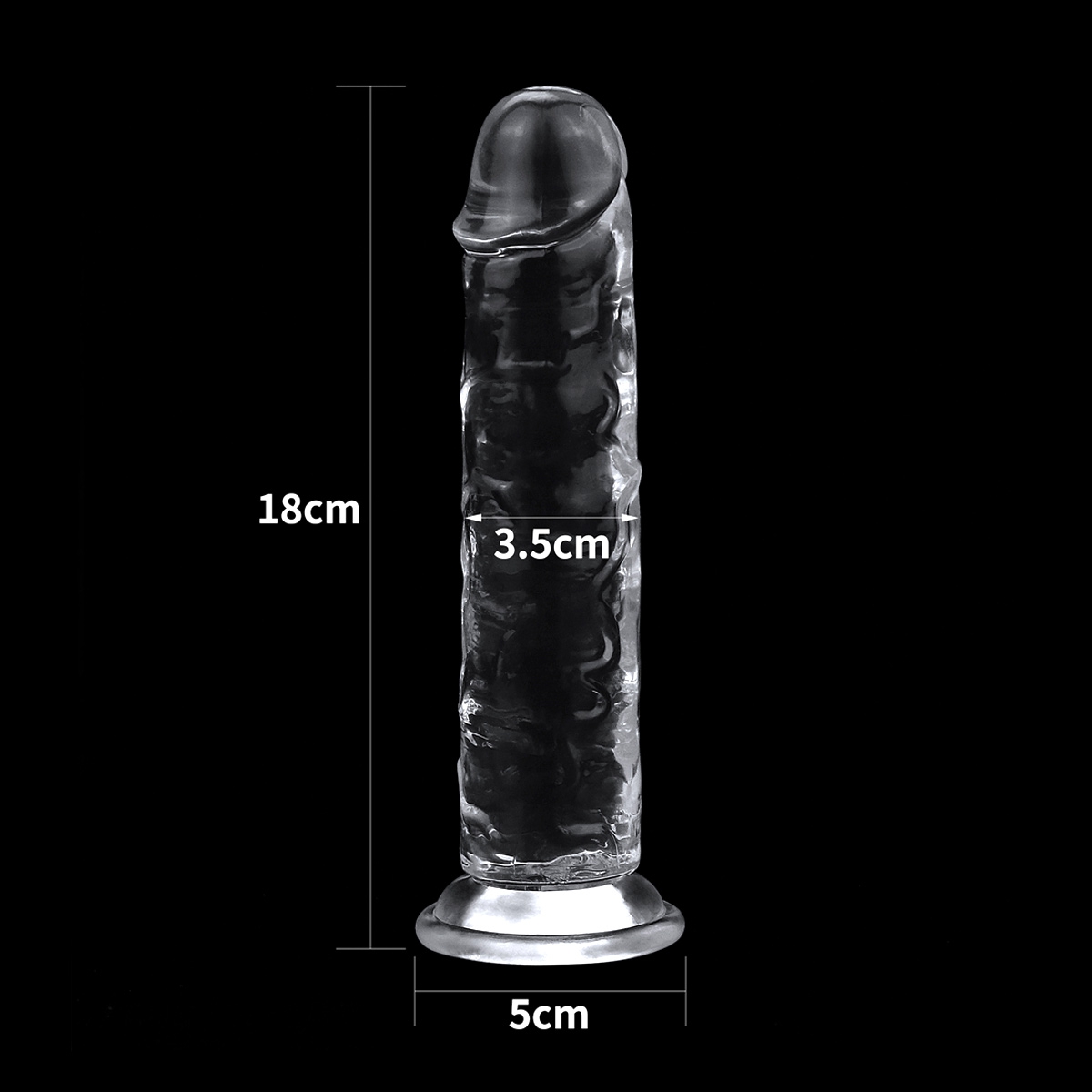 Gode transparent Flawless 16 x 3.5 cm – Image 6