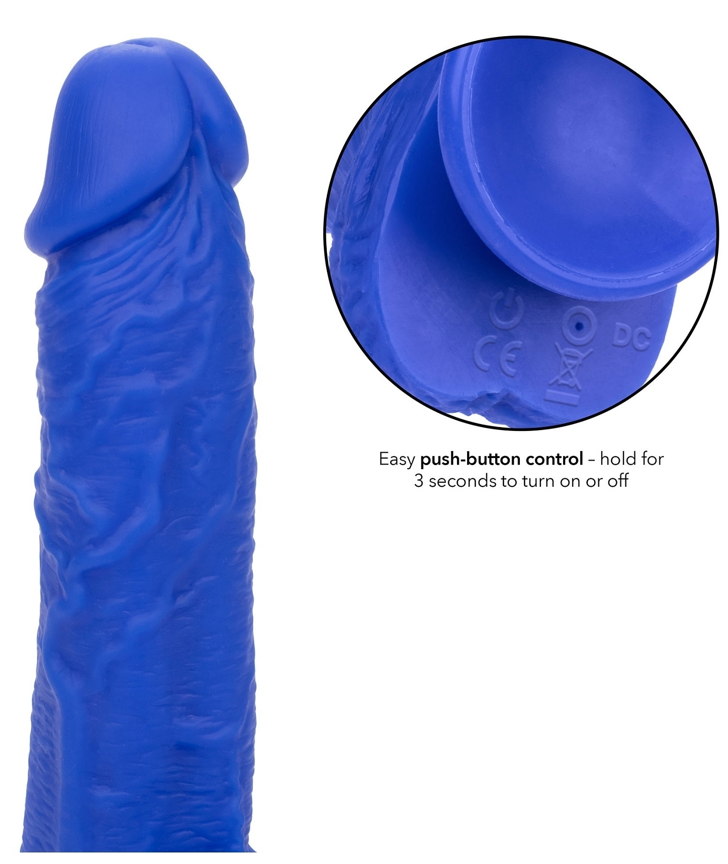 Gode vibrant Admiral 14 x 3.7 cm Bleu – Image 3