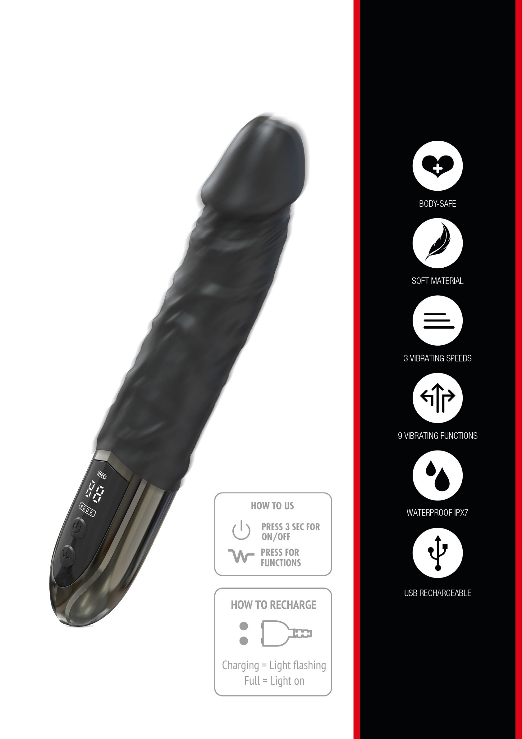 Gode vibrant Anal Power 14 x 3.9cm – Image 7