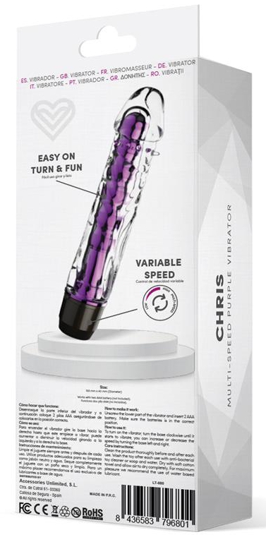 Gode vibrant Chris 14 x 3.3cm Violet – Image 4