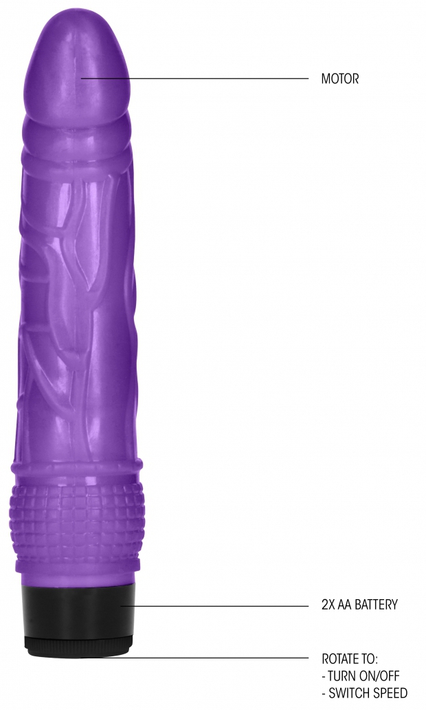 Gode vibrant Dildo Vibe Thin 18 x 4.2cm Violet – Image 4