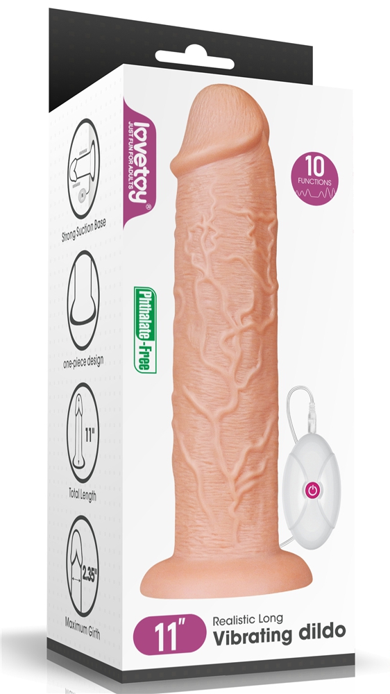 Gode vibrant Long Dildo 25 x 6 cm – Image 2