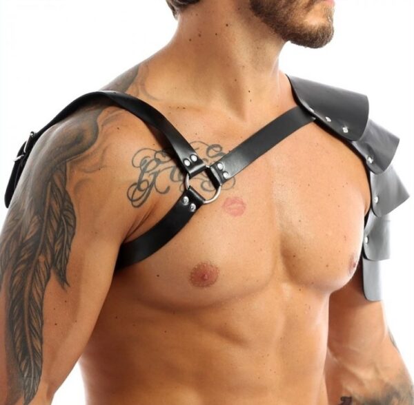 Harnais avec Épaule Écailles One Armor Simili noir – Image 3