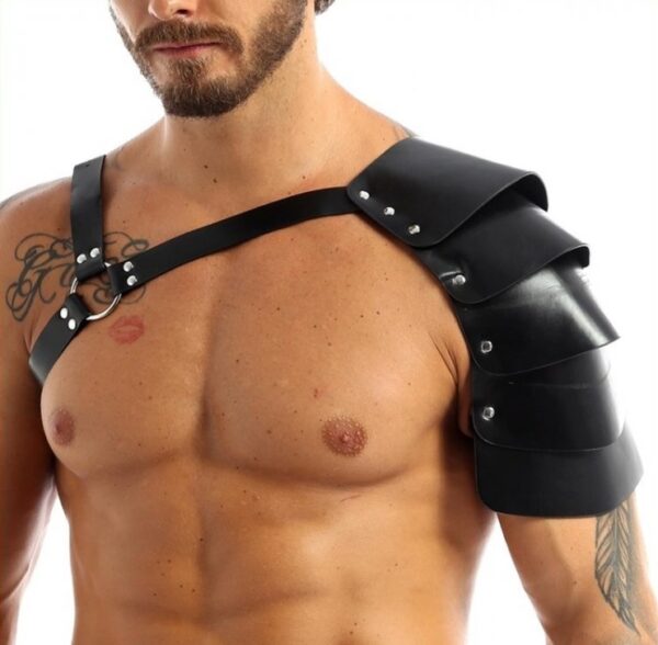 Harnais avec Épaule Écailles One Armor Simili noir – Image 4