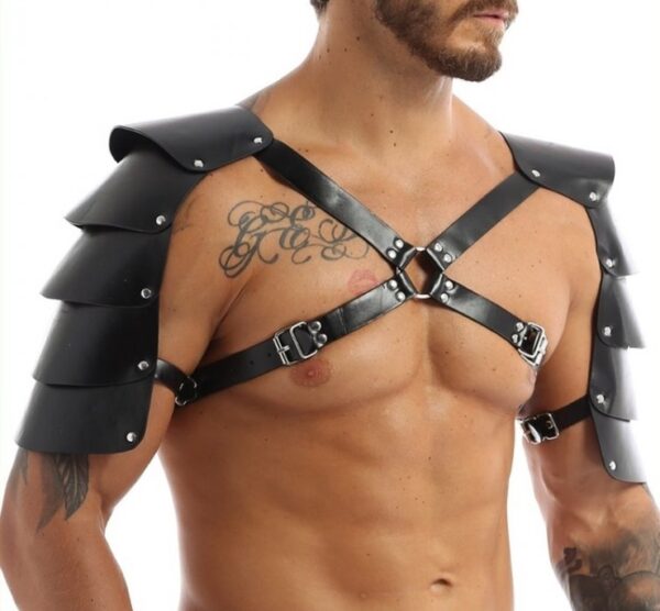 Harnais avec Épaules Armors Simili noir – Image 3