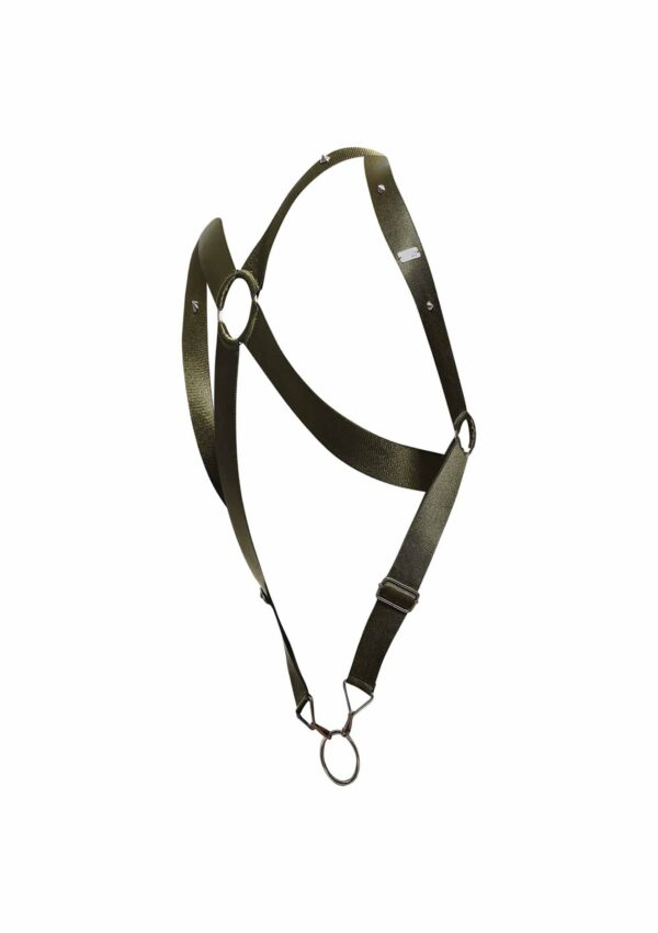Harnais élastique et Cockring Crossback Dngeon Kaki – Image 7