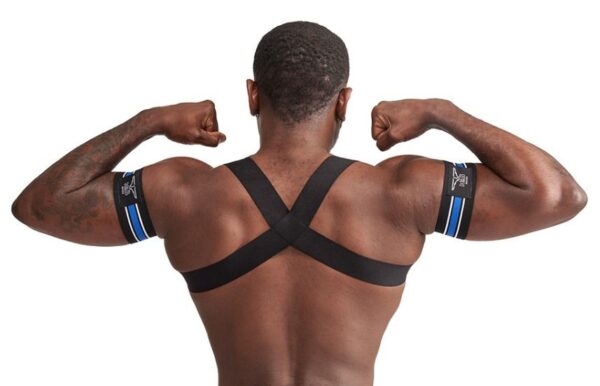 Harnais élastique X-Back Noir-Bleu – Image 8