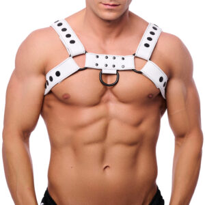 Harnais en cuir Snap Blanc