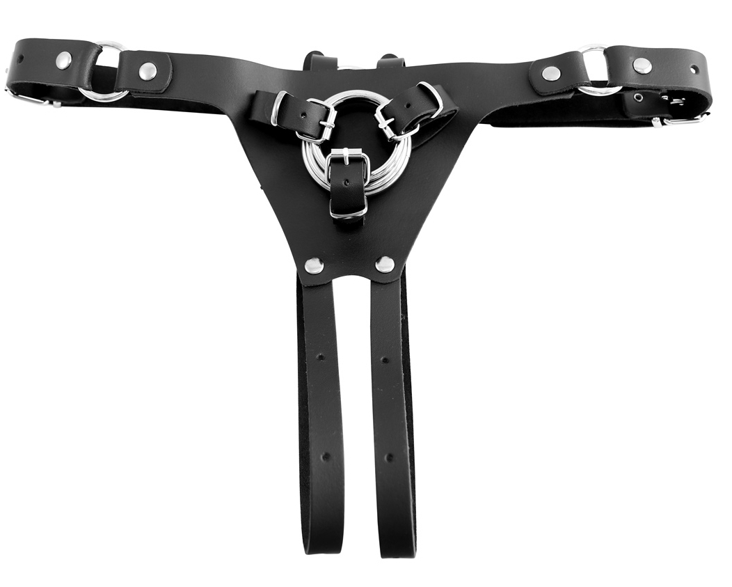Harnais en cuir Strap On Cox pour gode ceinture – Image 6