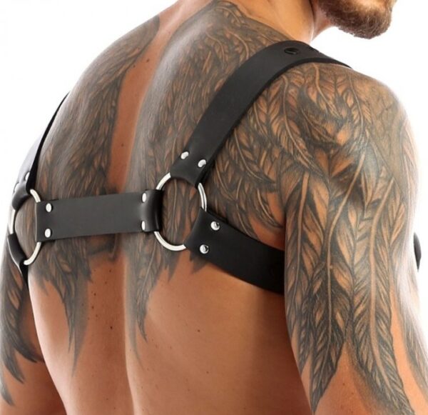 Harnais en néoprène Cross Body Zip Noir – Image 2