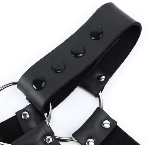 Harnais en néoprène Cross Body Zip Noir – Image 4