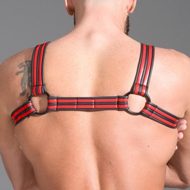 Harnais en néoprène Rouge Noir – Image 2