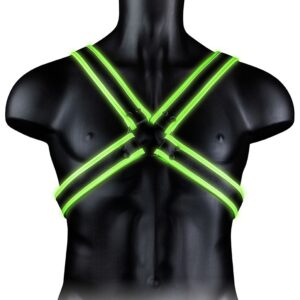 Harnais phosphorescent Cross Glow Noir-Vert Néon