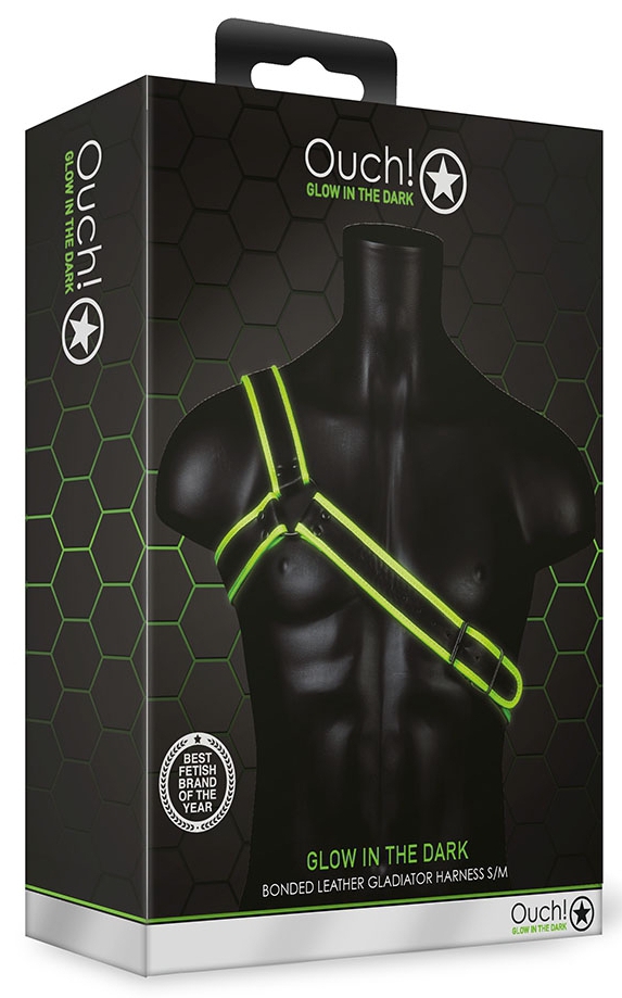 Harnais phosphorescent Gladiator Glow Noir-Vert Neon – Image 2