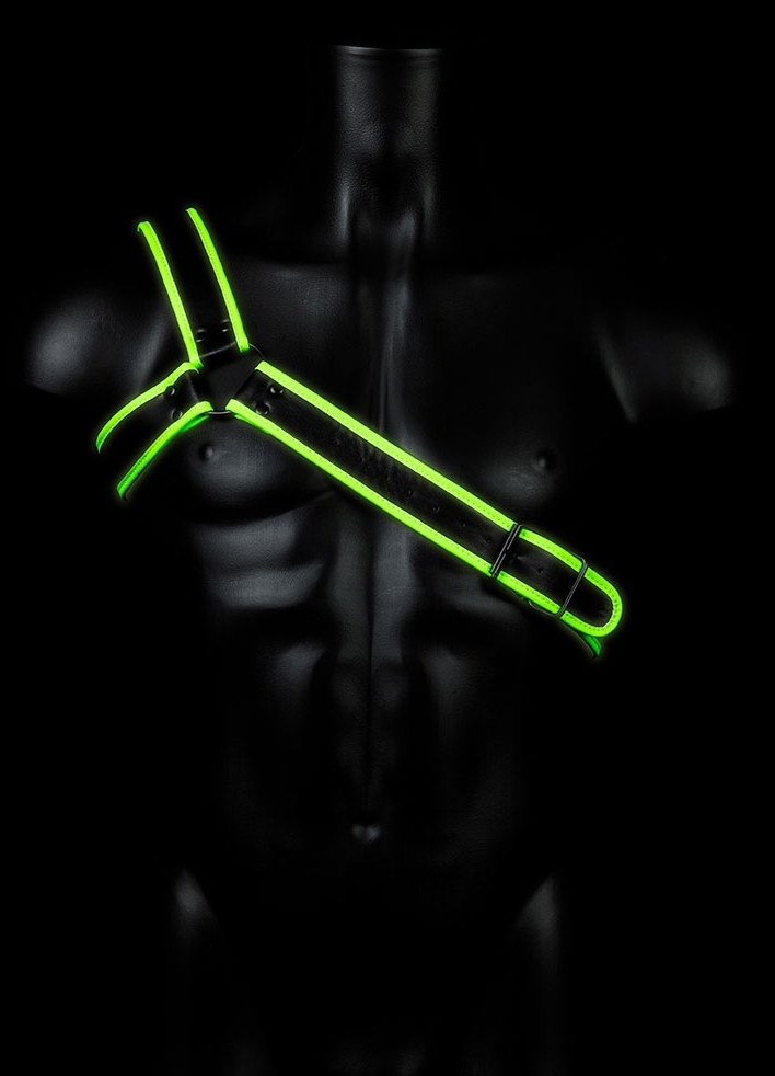 Harnais phosphorescent Gladiator Glow Noir-Vert Neon – Image 3