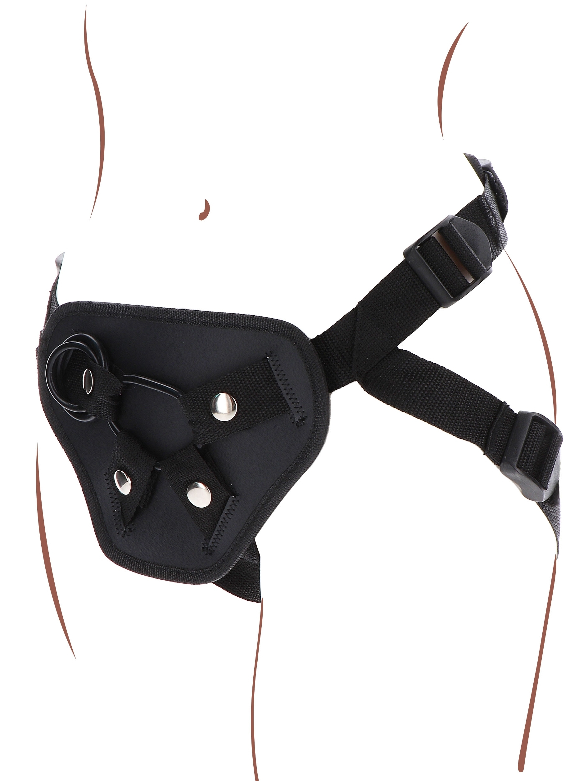 Harnais pour Gode ceinture Strap-On Deluxe Get Real Noir – Image 5