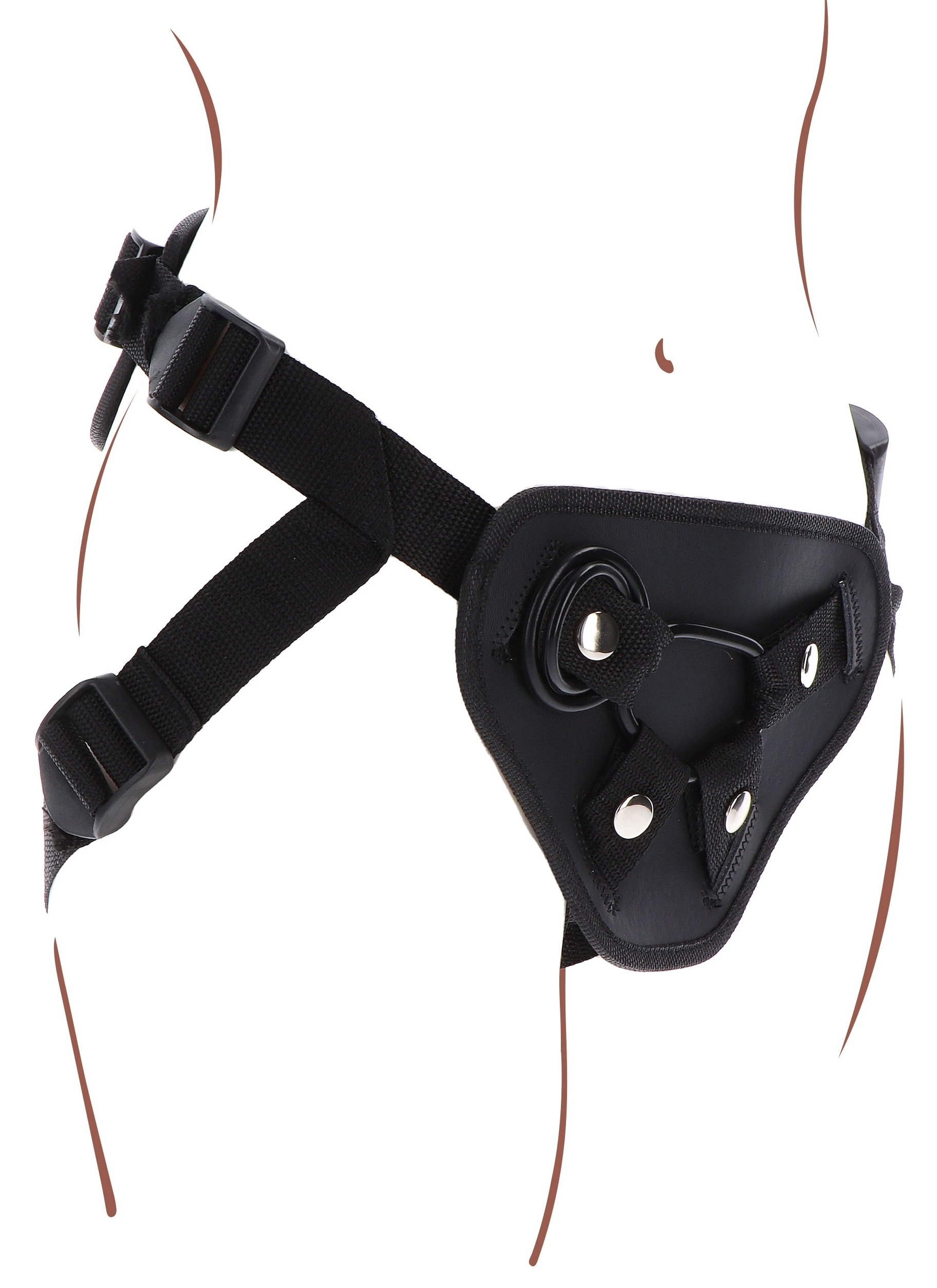 Harnais pour Gode ceinture Strap-On Deluxe Get Real Noir – Image 8