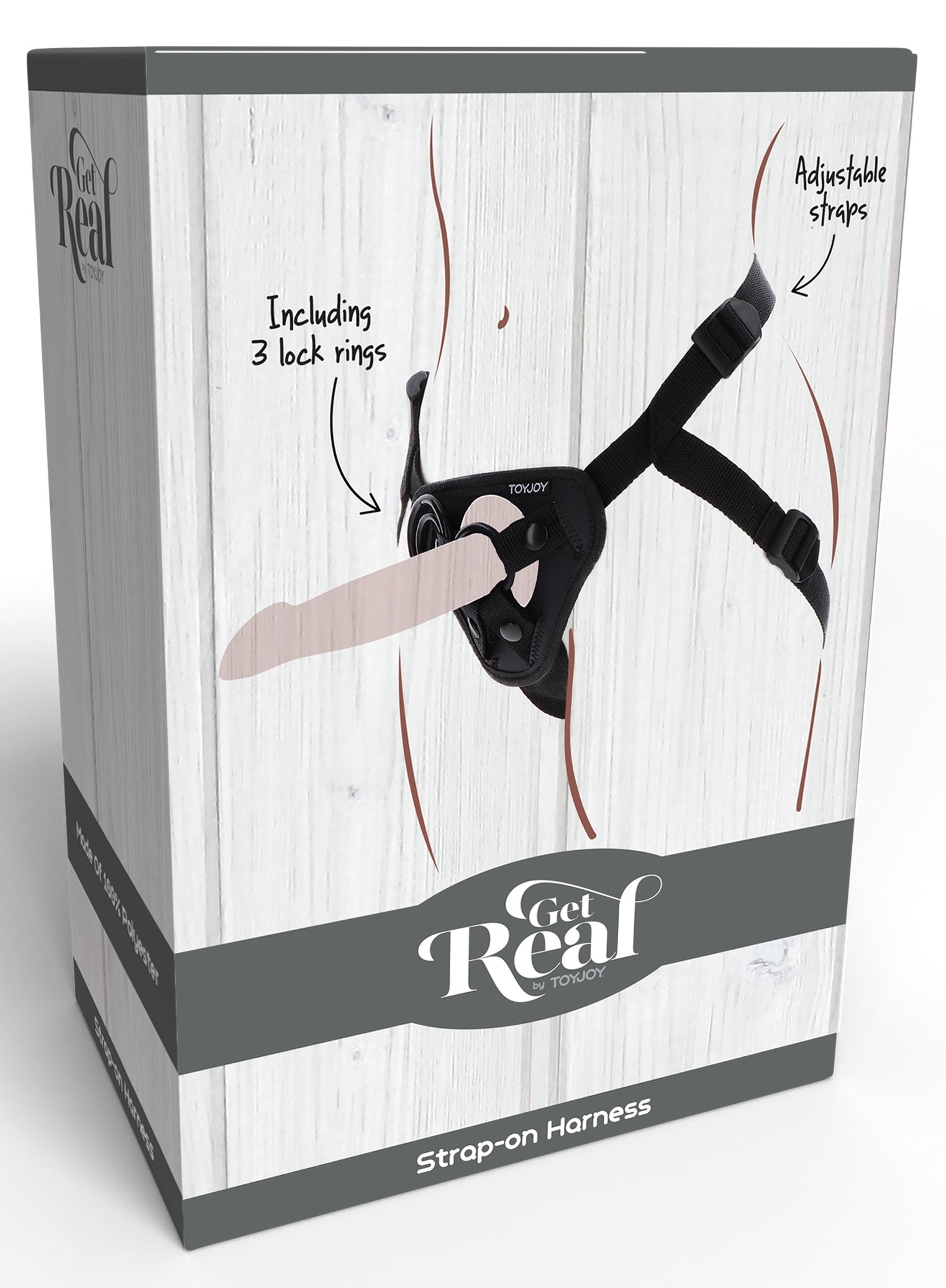 Harnais pour Gode ceinture Strap-On Get Real Noir – Image 2