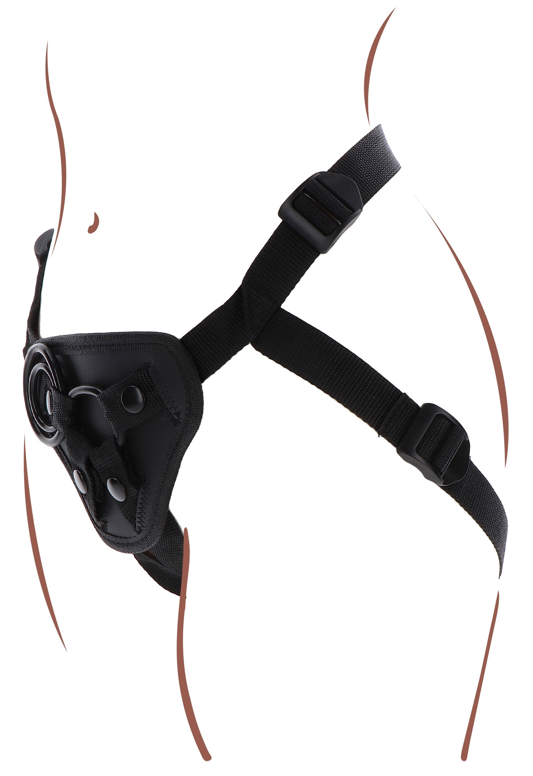 Harnais pour Gode ceinture Strap-On Get Real Noir – Image 5