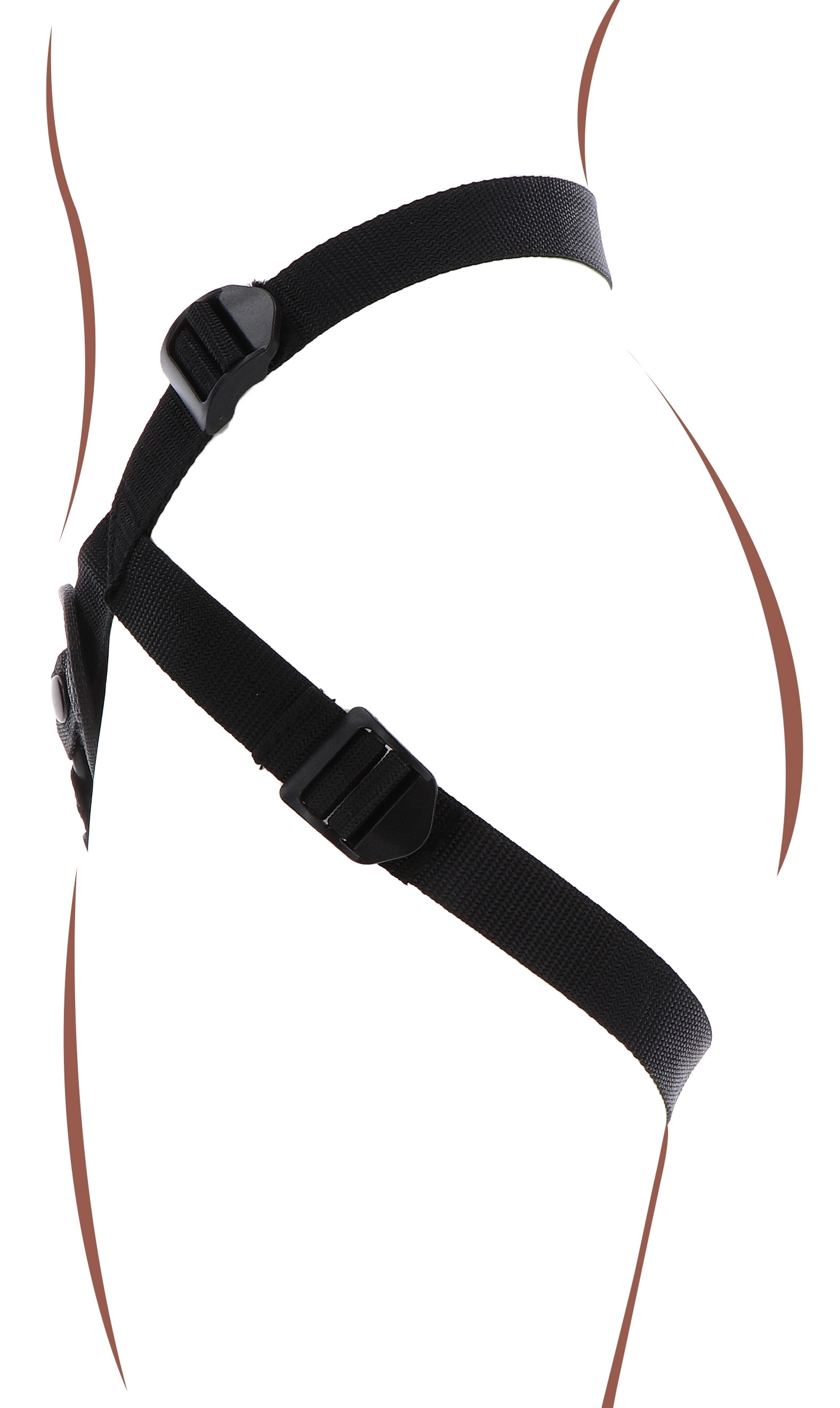 Harnais pour Gode ceinture Strap-On Get Real Noir – Image 6