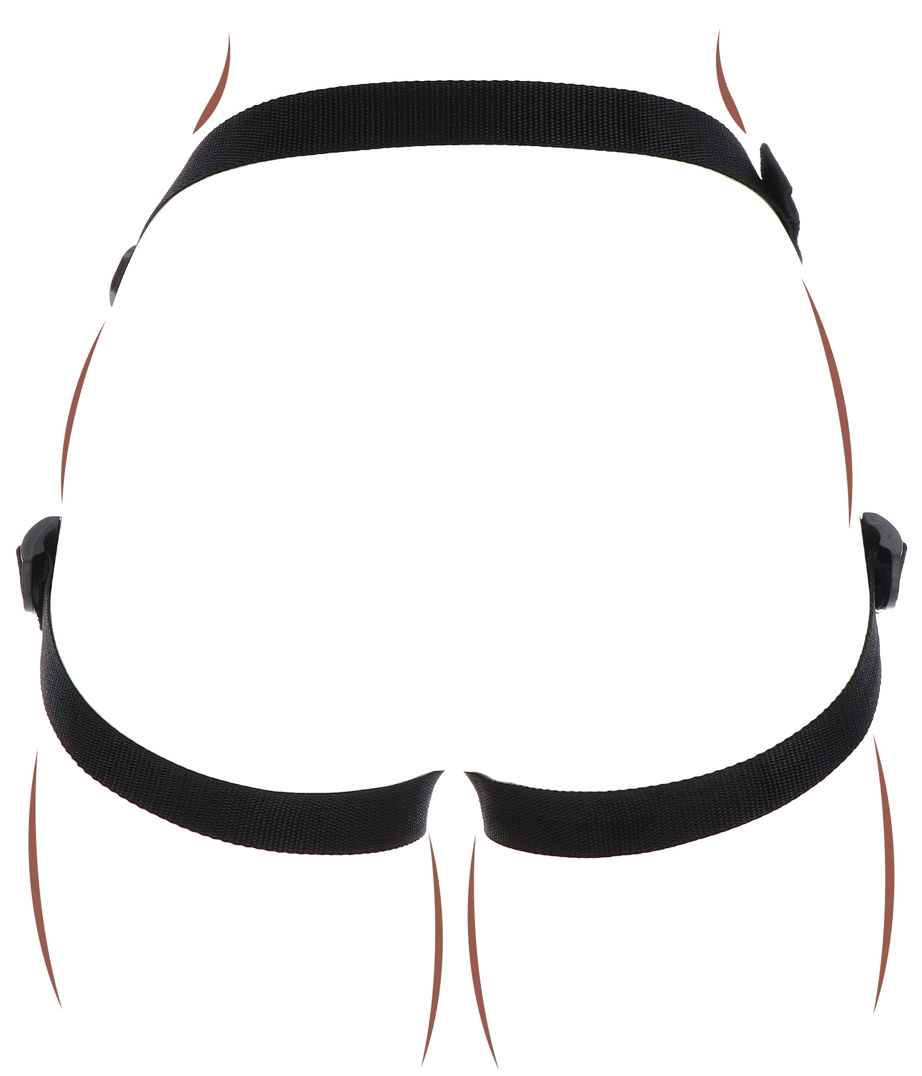 Harnais pour Gode ceinture Strap-On Get Real Noir – Image 7