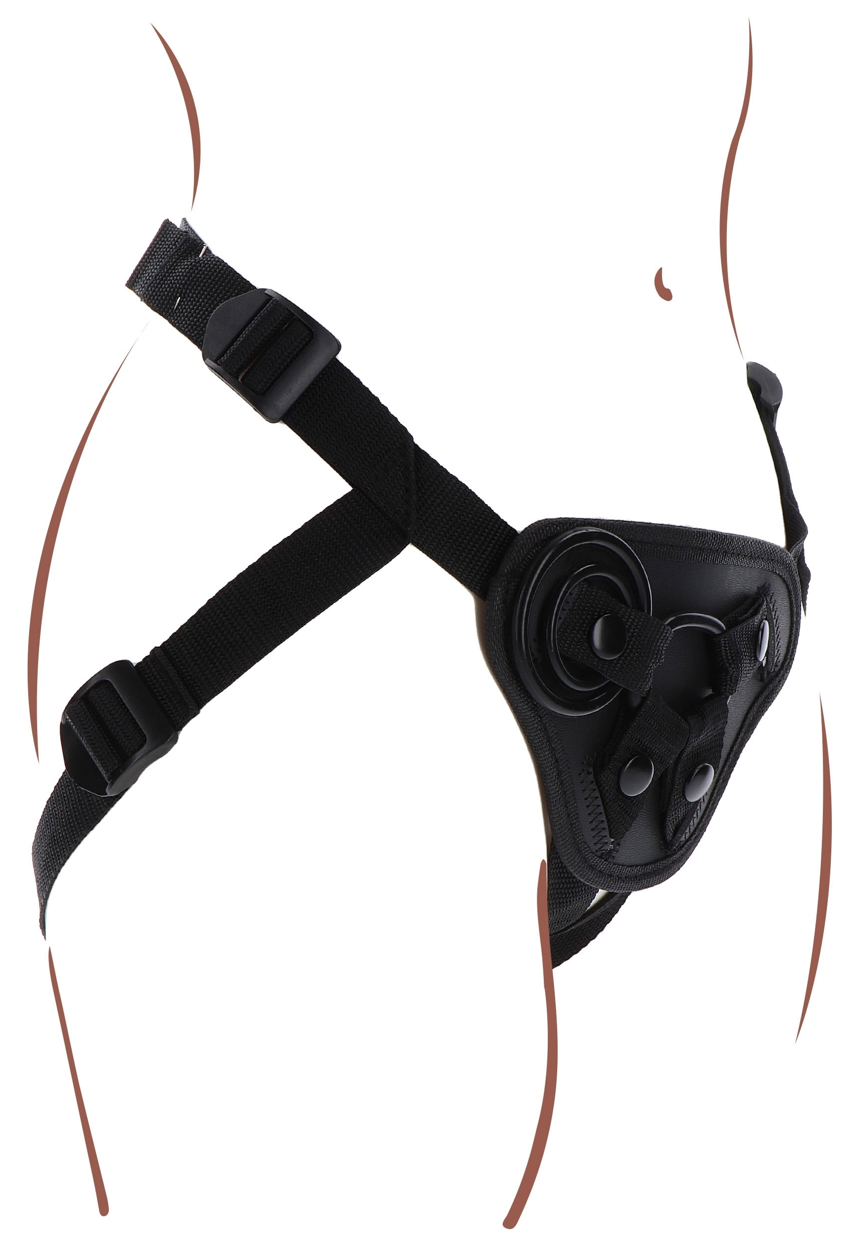 Harnais pour Gode ceinture Strap-On Get Real Noir – Image 8